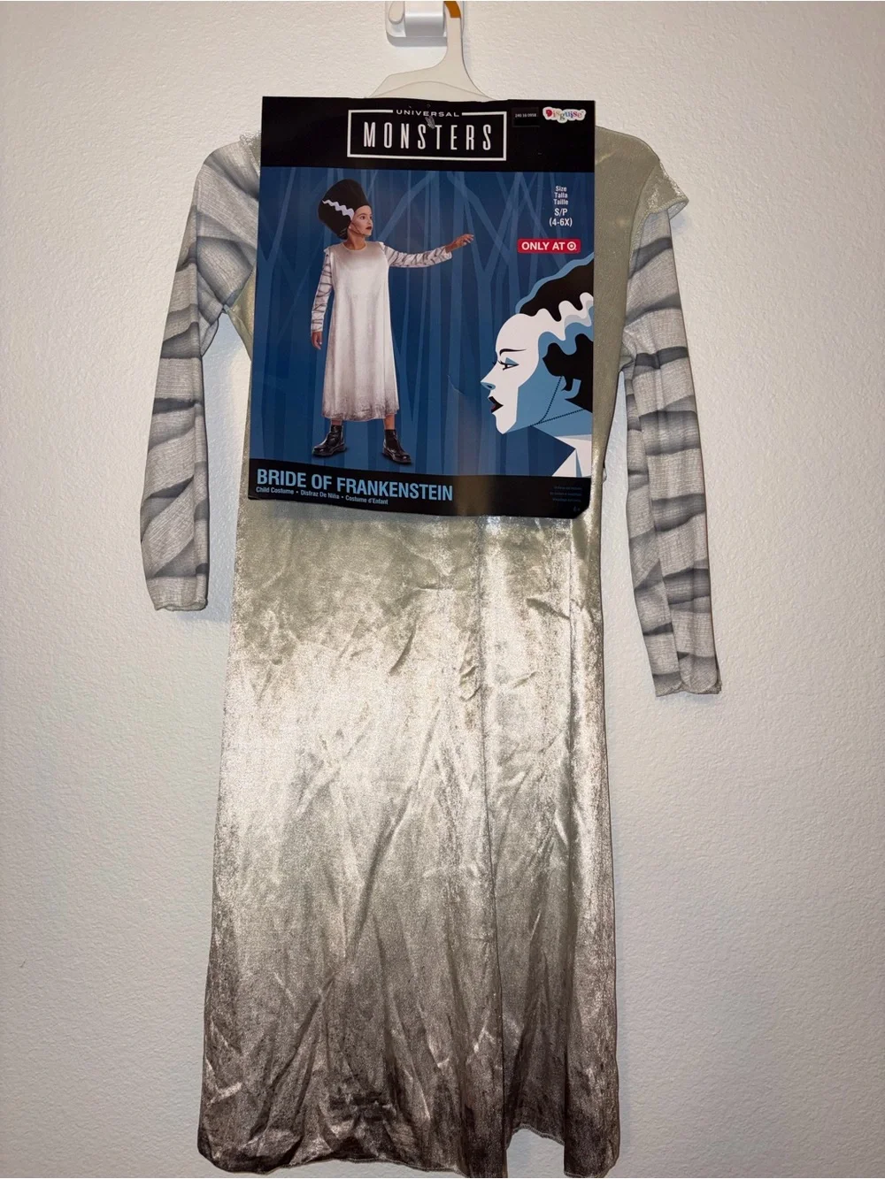 NWT Universal Monsters Bride of Frankenstein Costume Girls Size S 4-6X